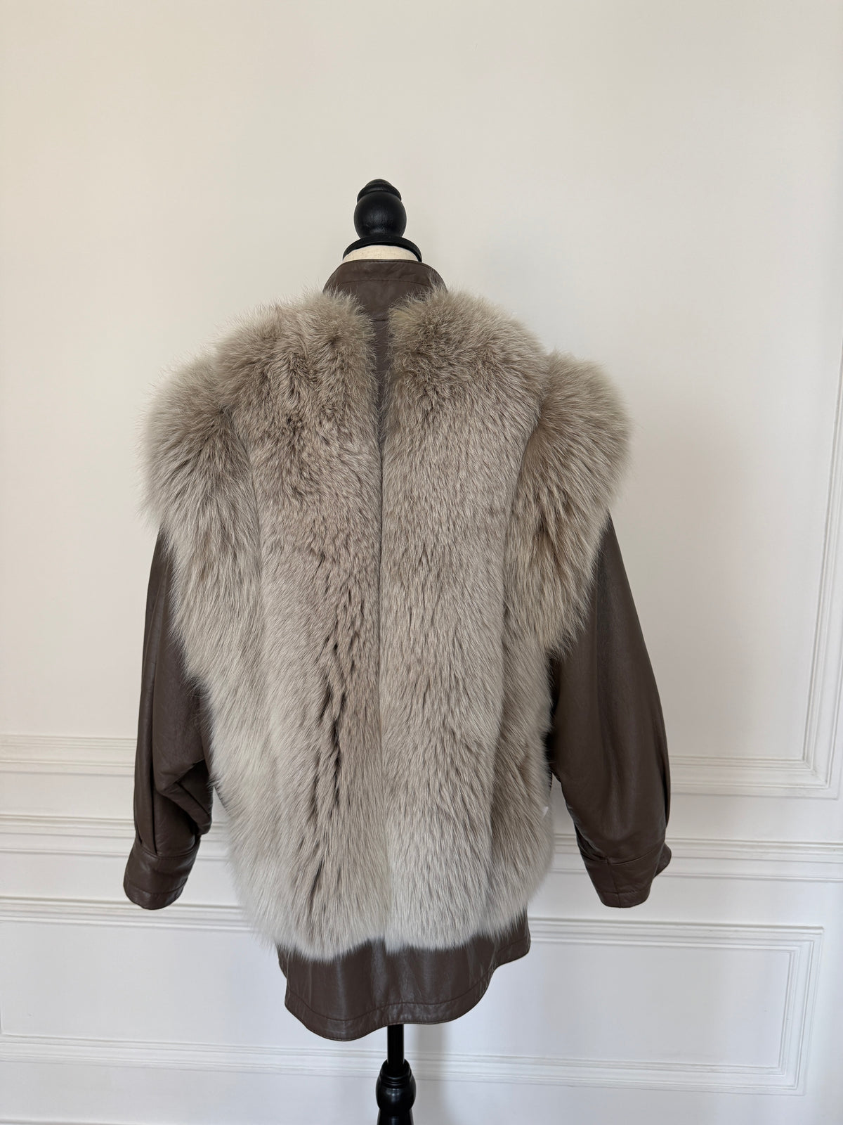 Leather and Silver Fox Jacket