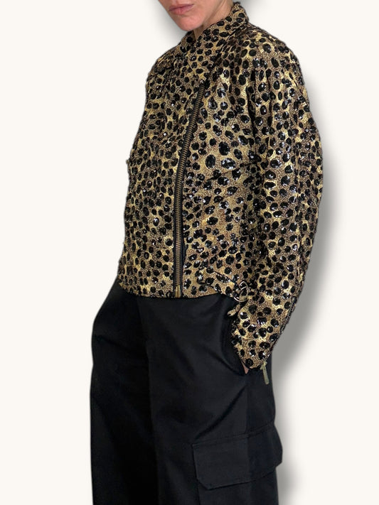 Leopard Sequin Jacket
