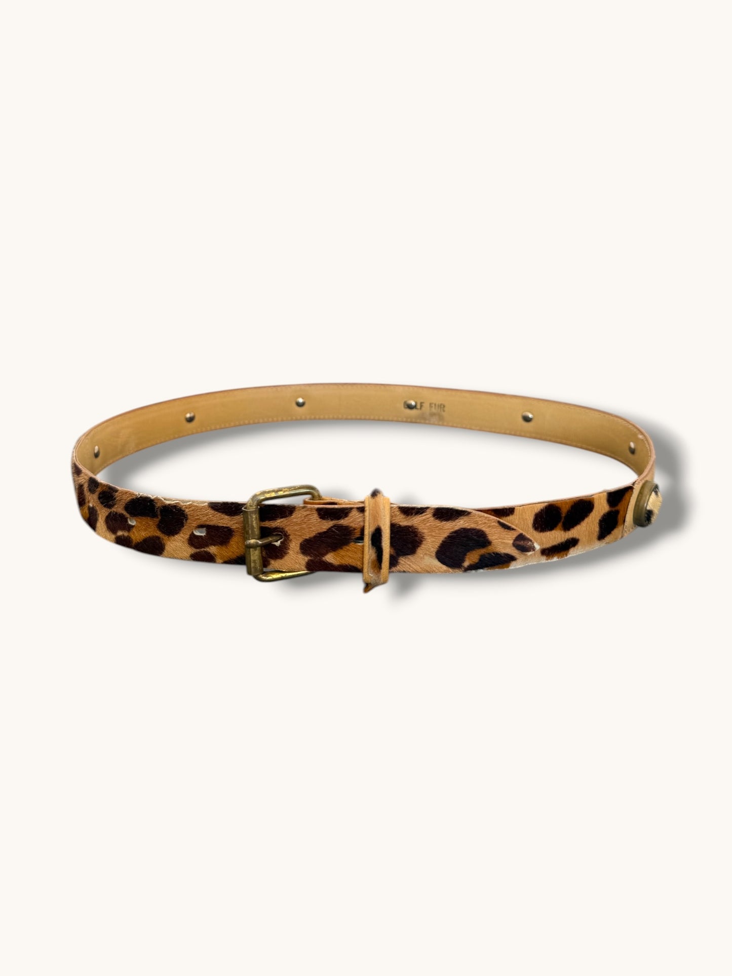 Calf Hair Leo Belt