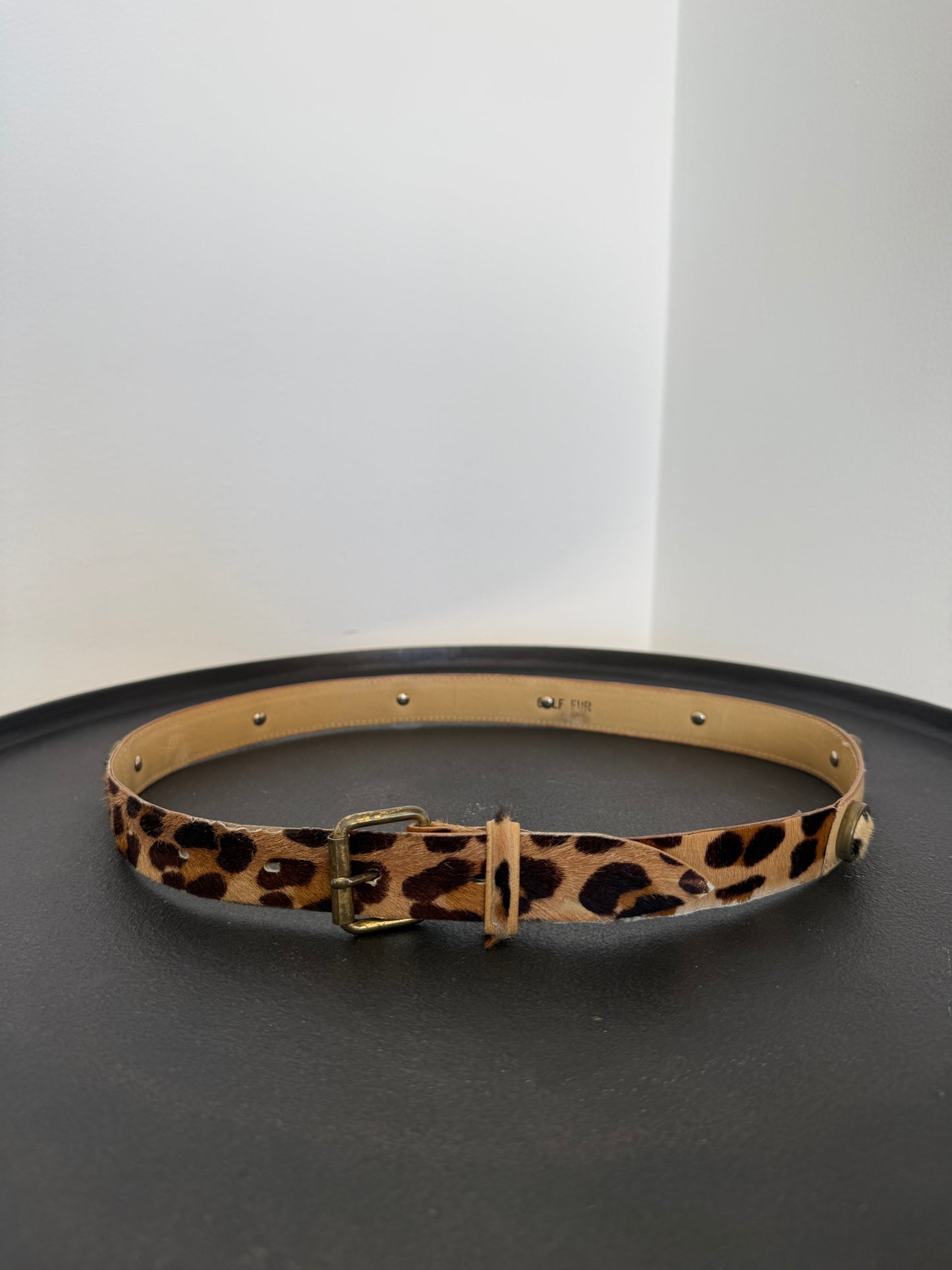 Calf Hair Leo Belt