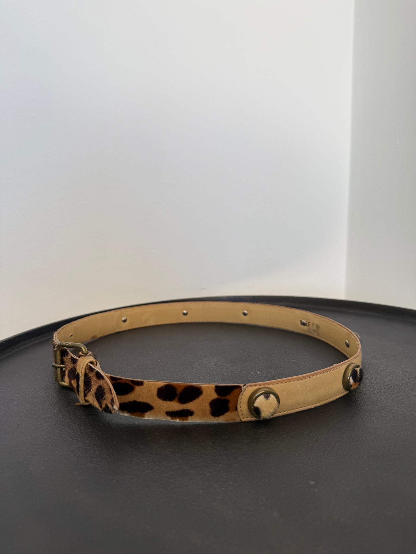 Calf Hair Leo Belt