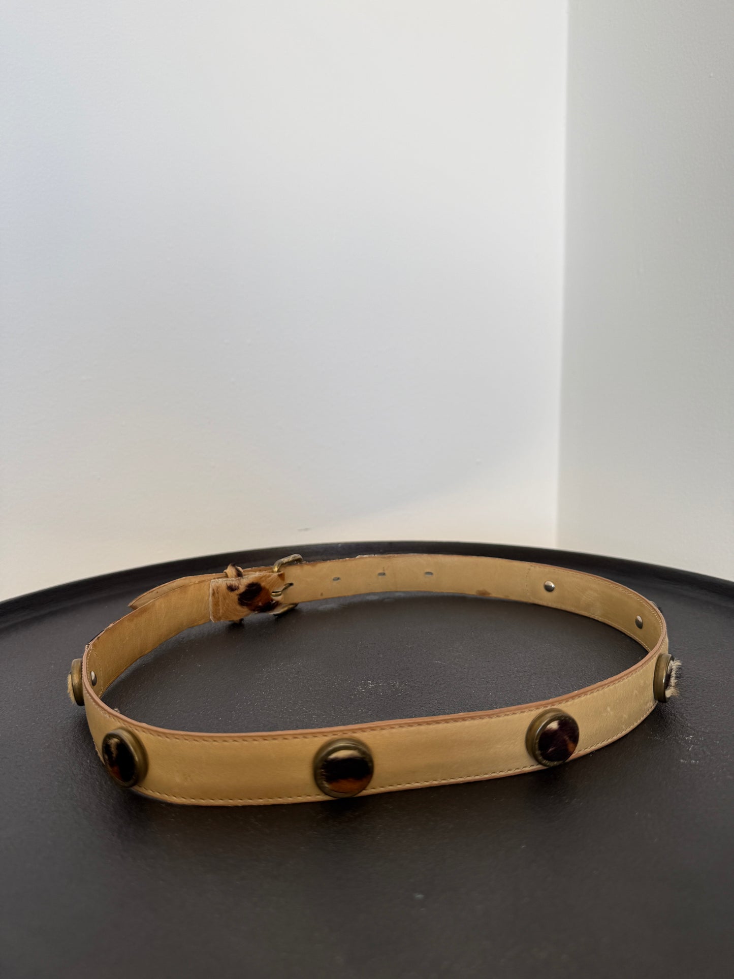 Calf Hair Leo Belt