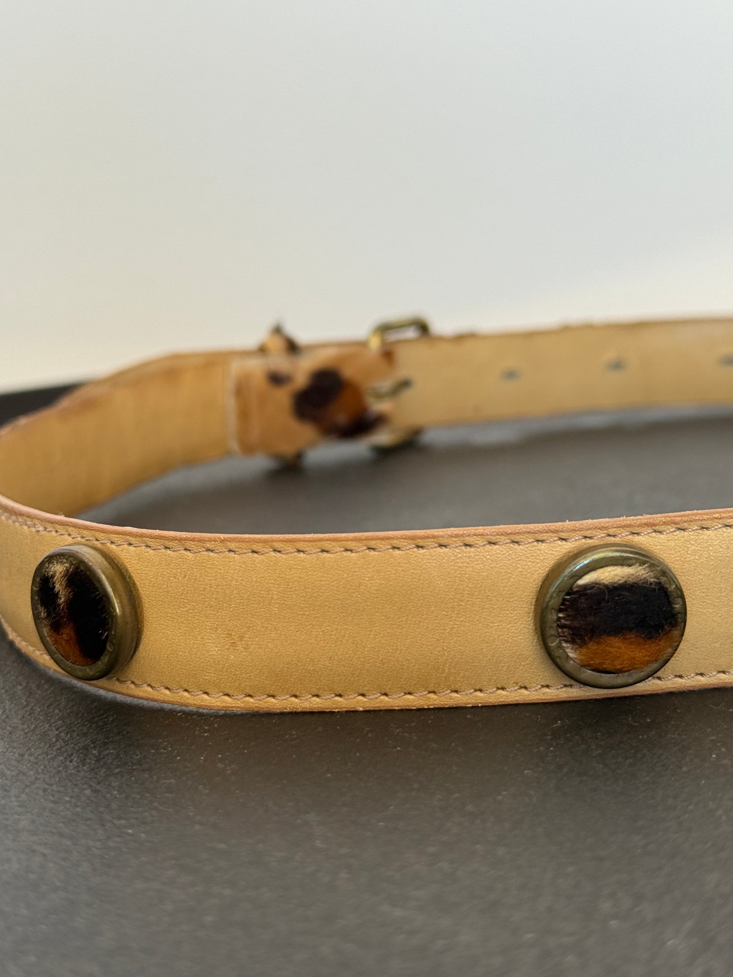 Calf Hair Leo Belt