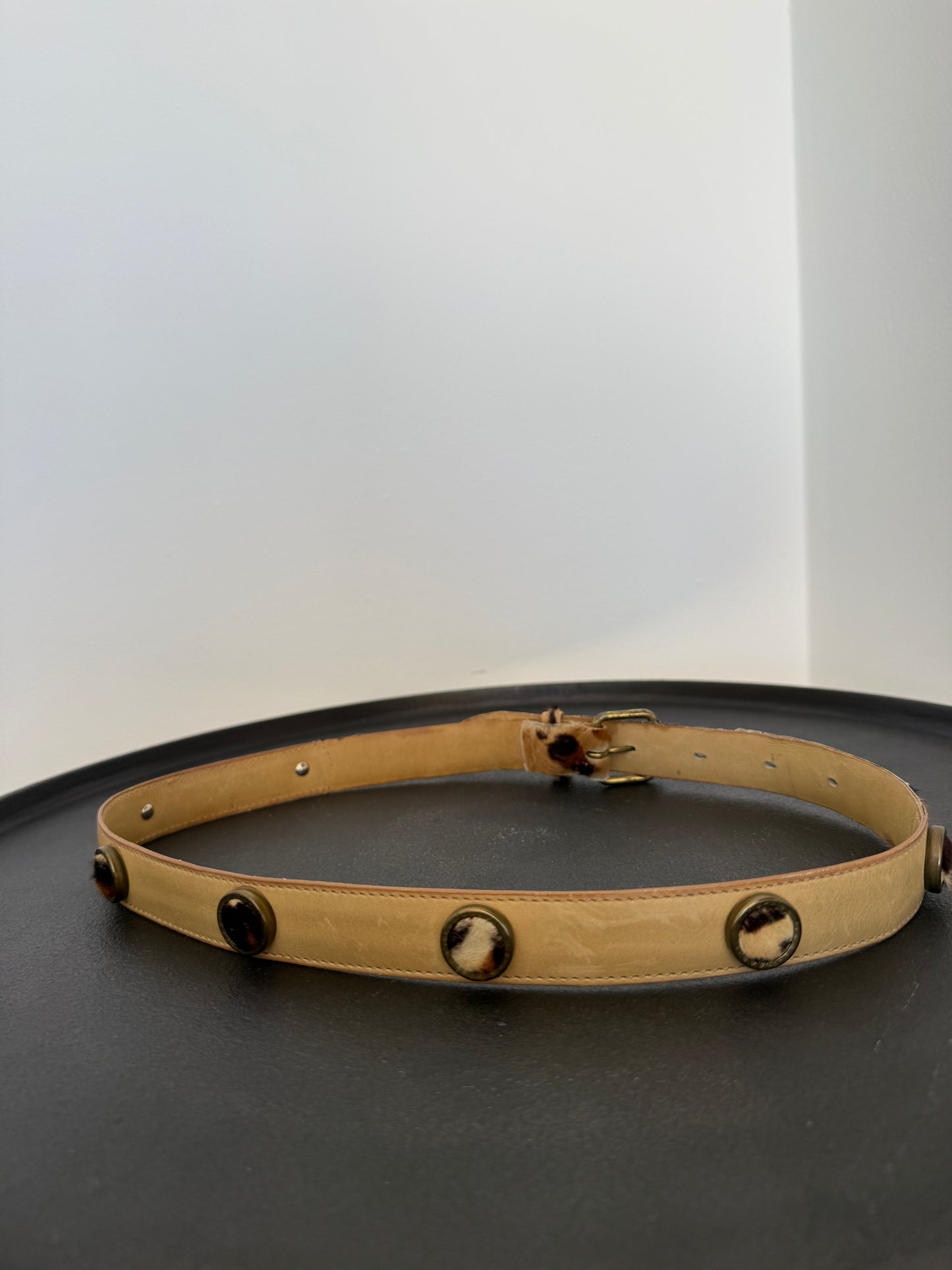 Calf Hair Leo Belt
