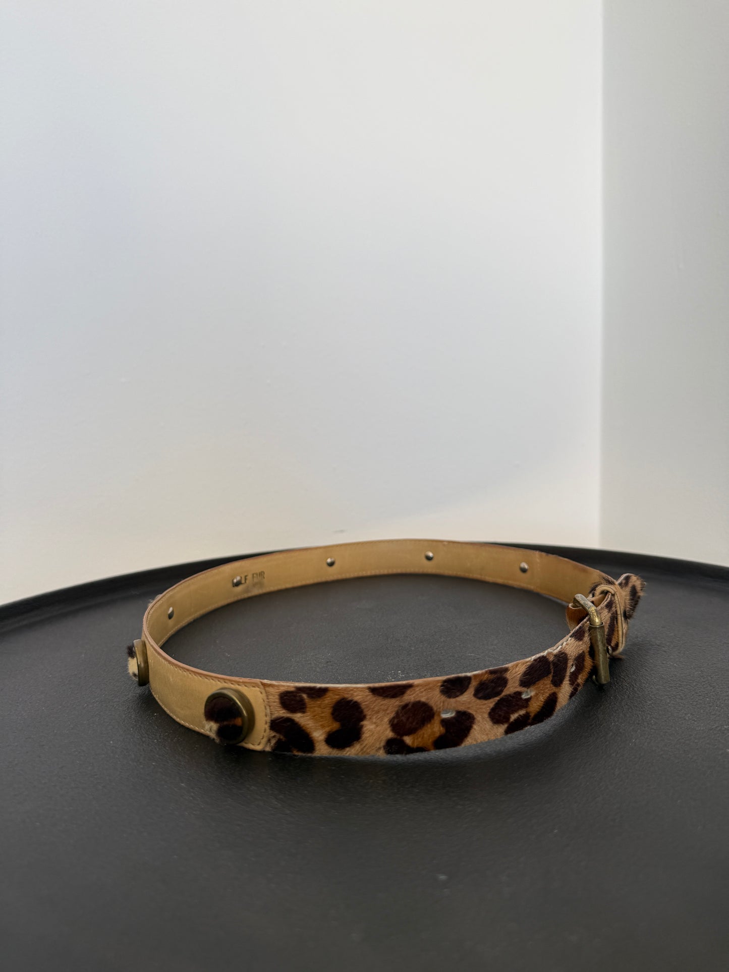 Calf Hair Leo Belt