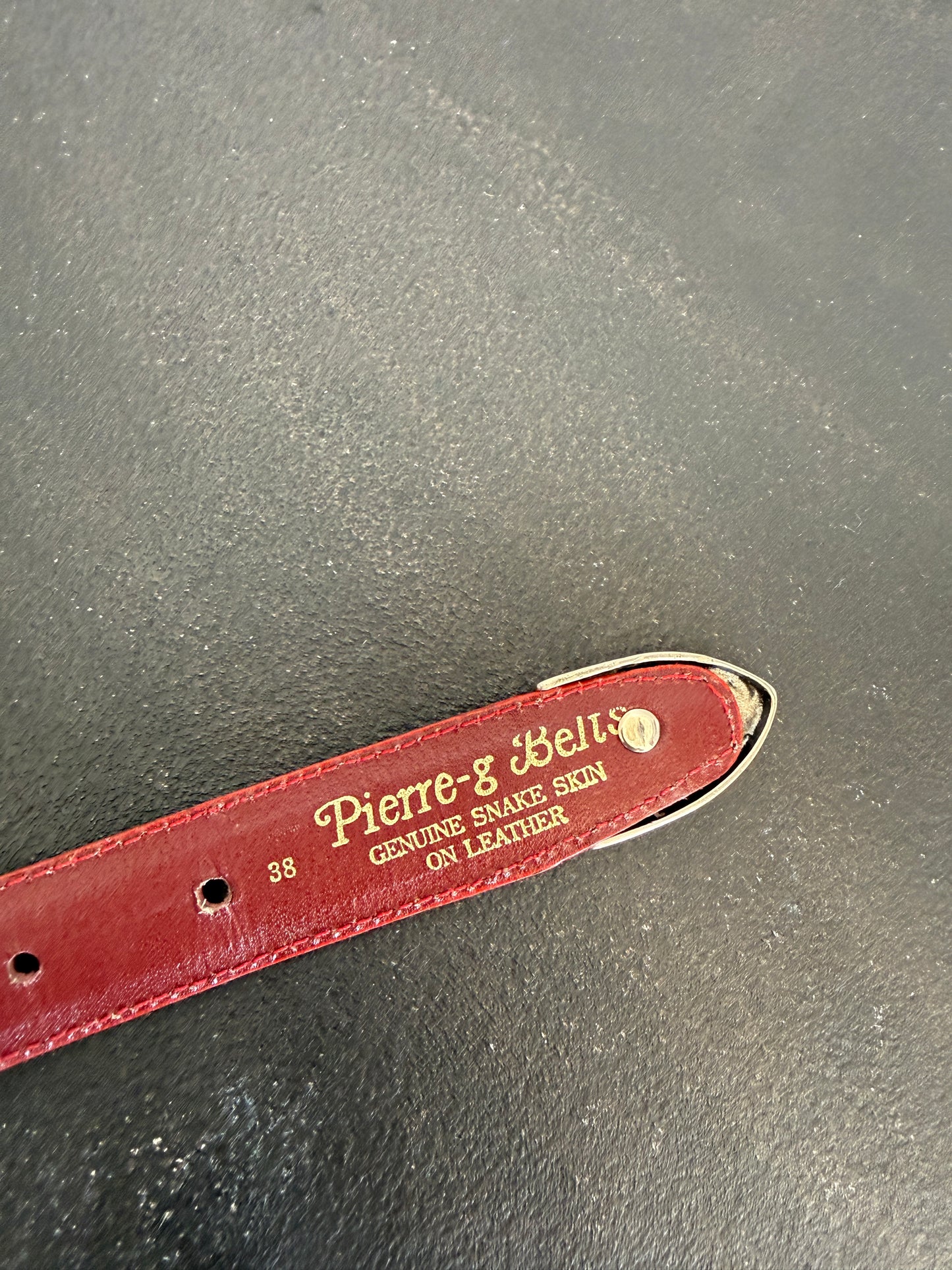 Red Snakeskin Belt