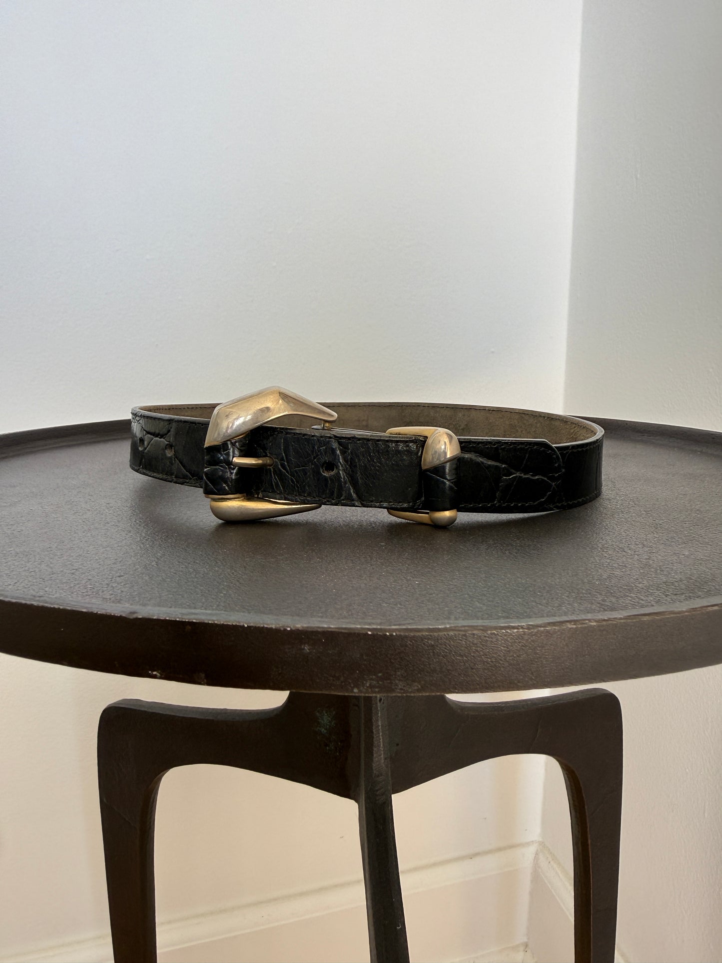 Sculptural Leather Belt