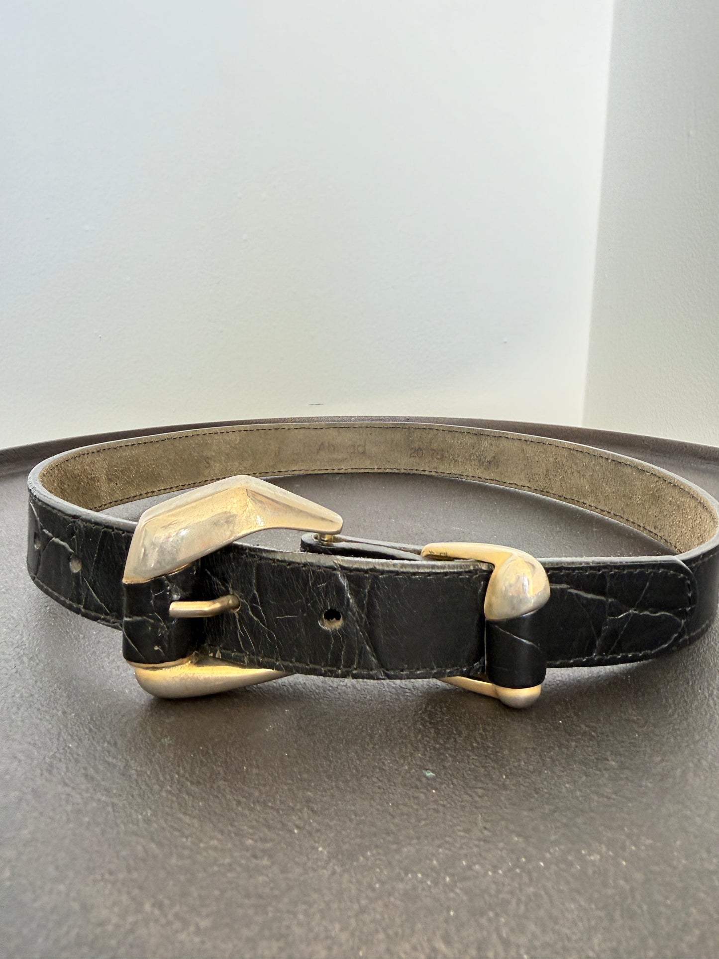 Sculptural Leather Belt