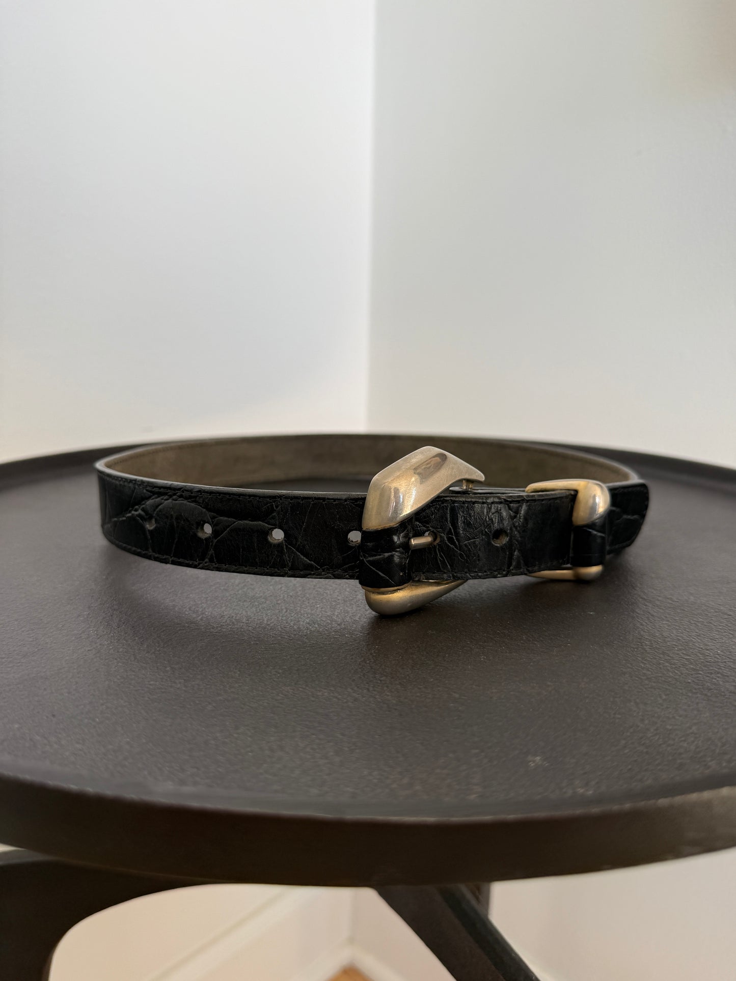Sculptural Leather Belt
