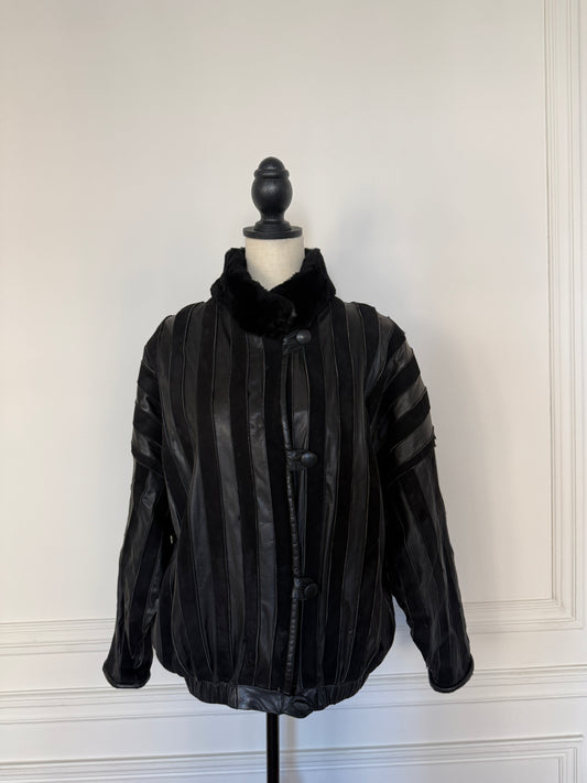 Leather and Suede Bomber