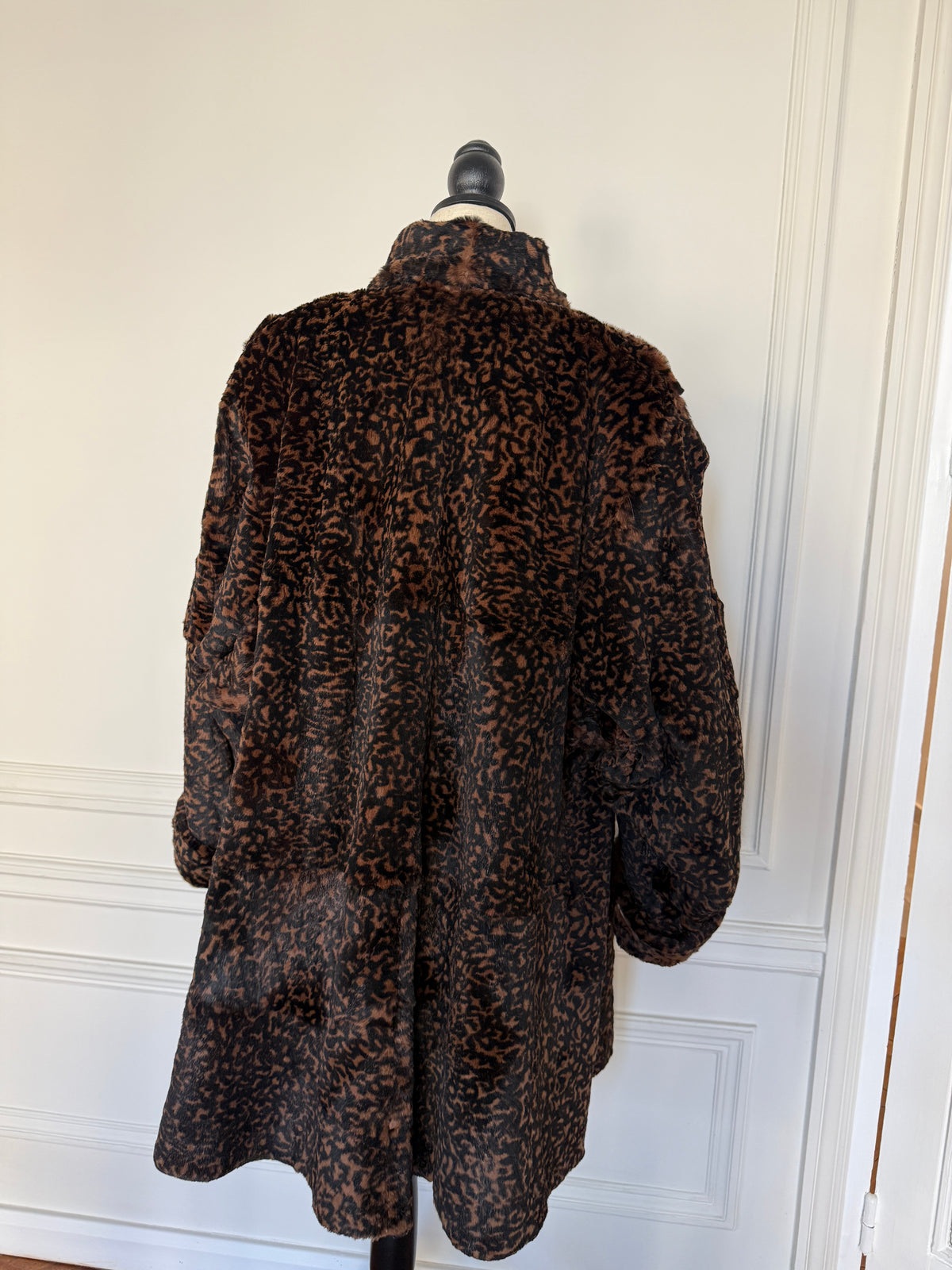 Reversible Brown Leather Coat