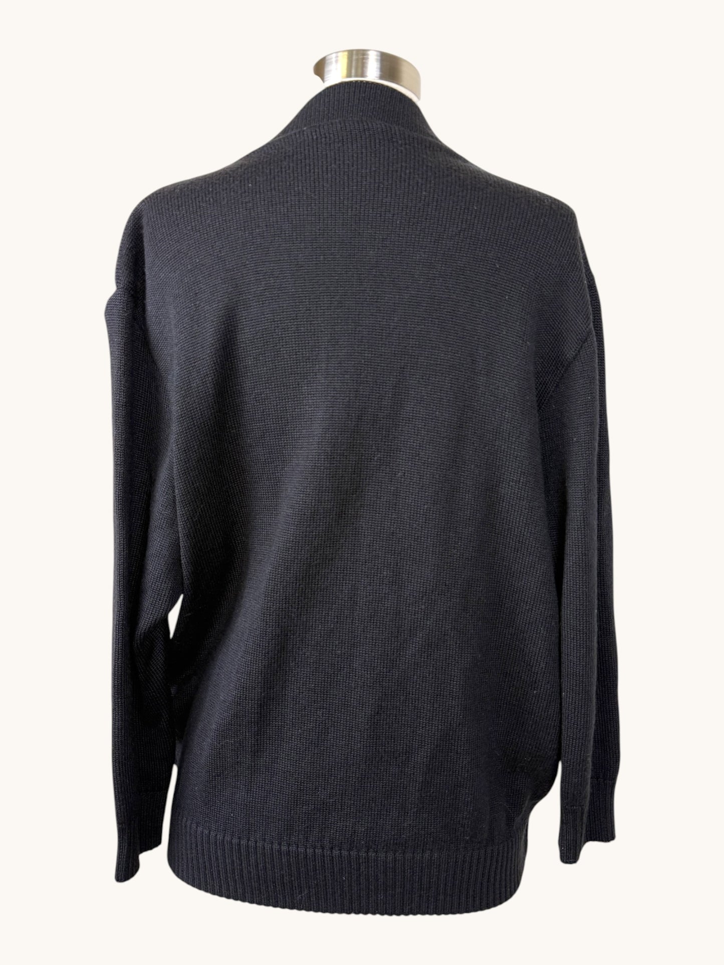 Knit and Suede Cardigan