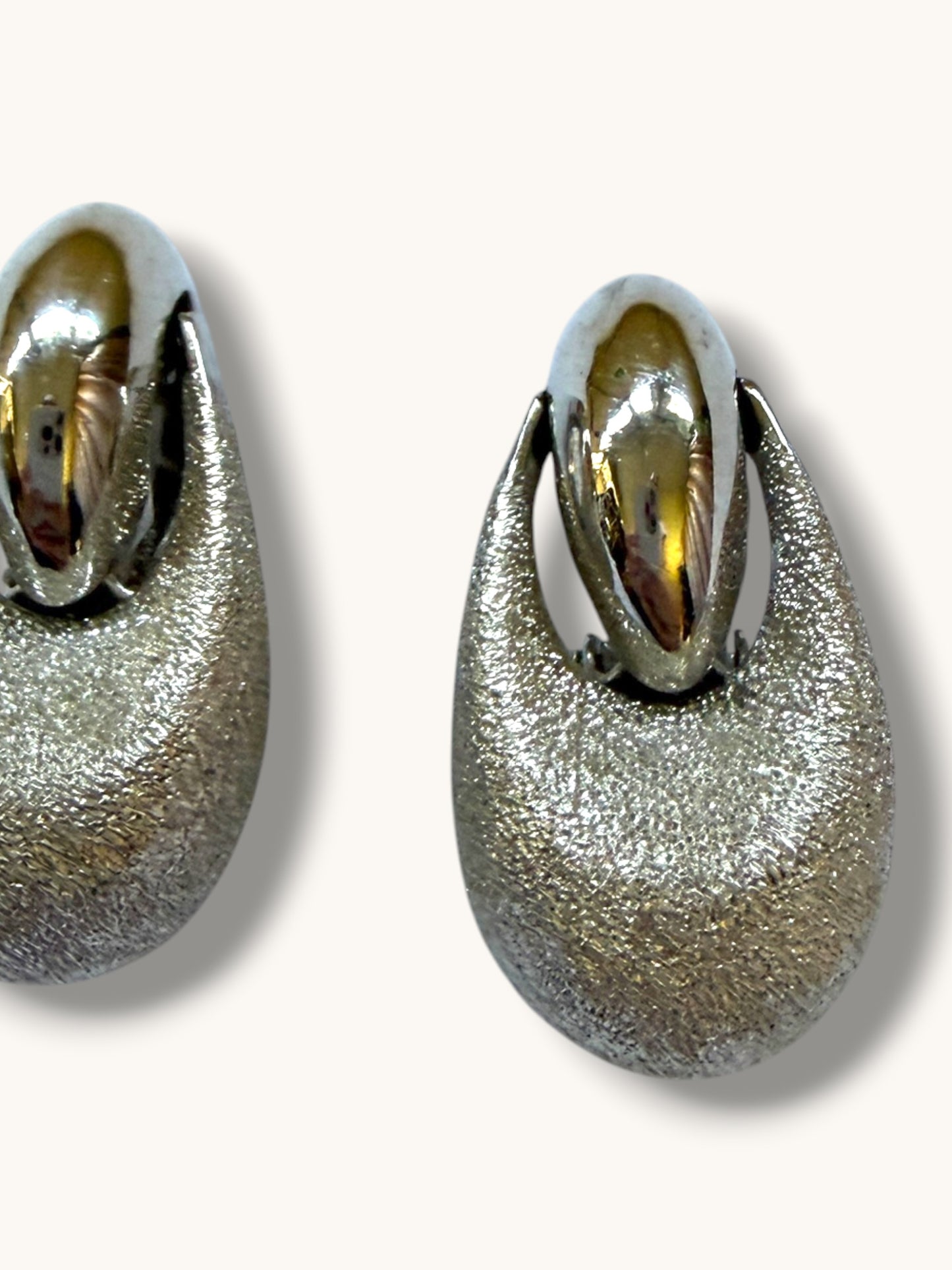 Silver Textured Earrings