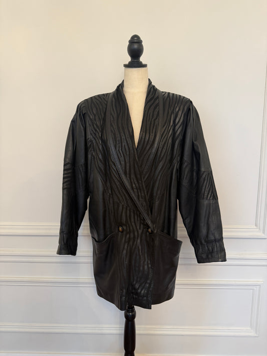 Leather Coat Zebra