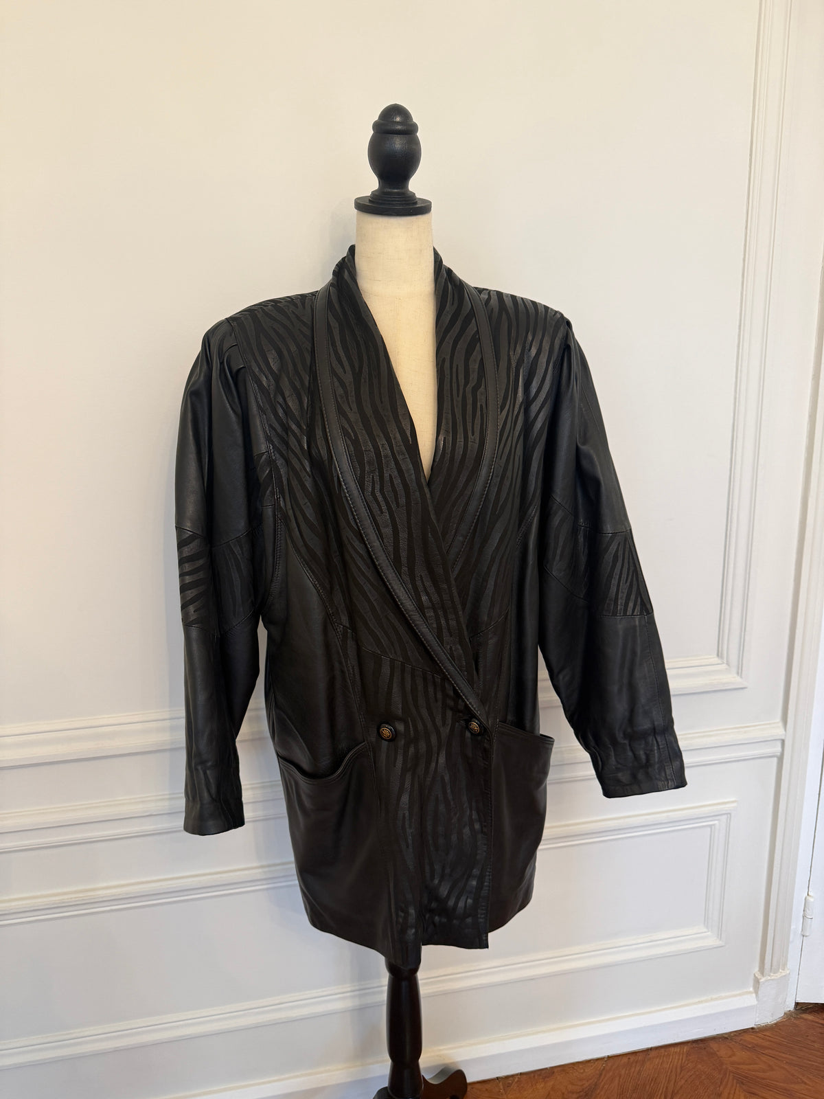Leather Coat Zebra