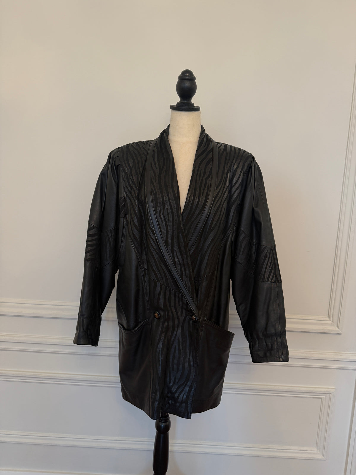 Leather Coat Zebra