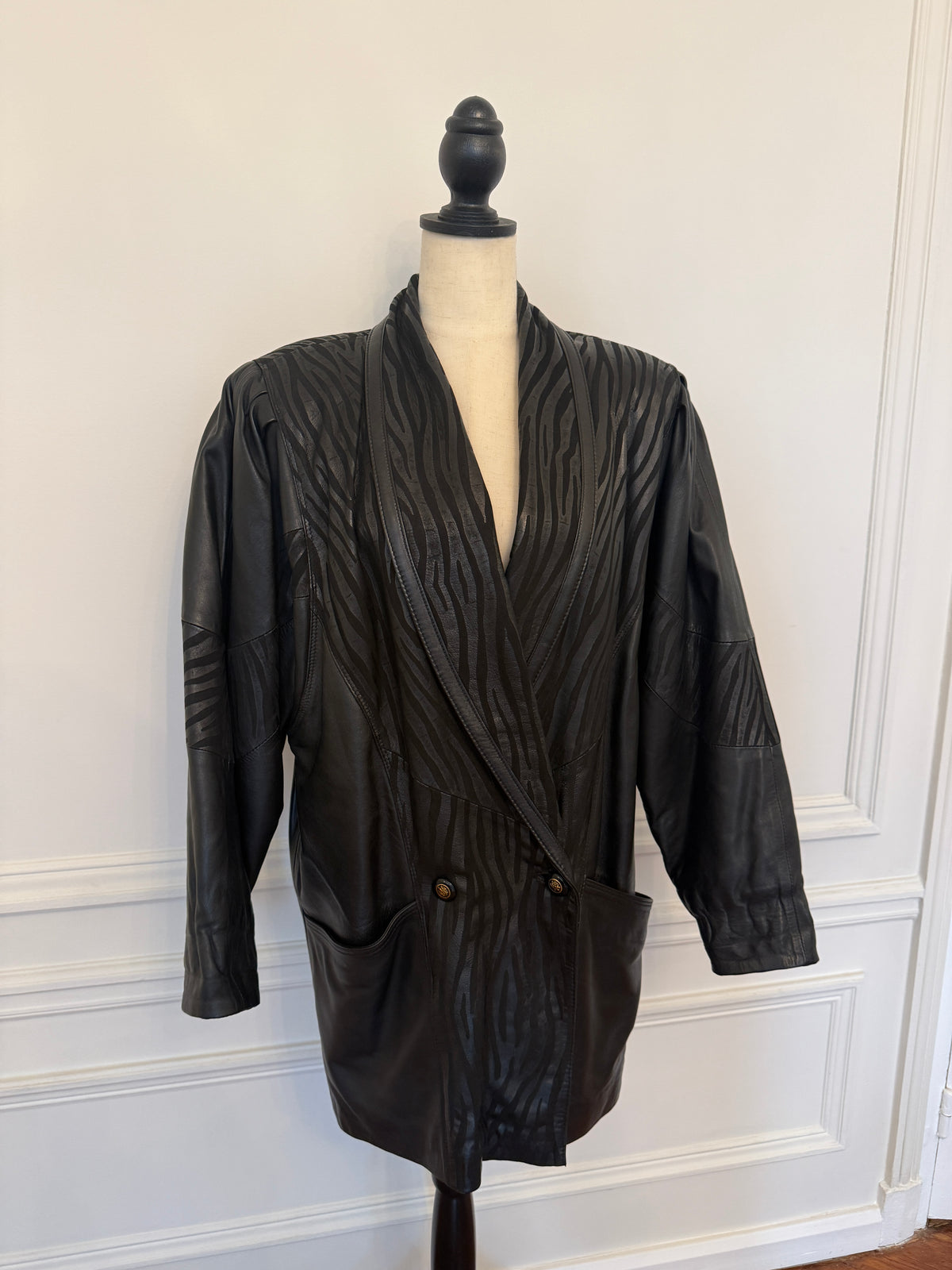 Leather Coat Zebra