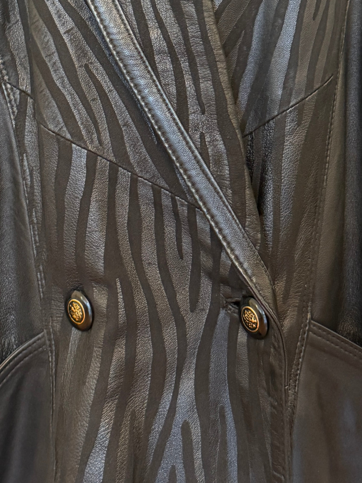 Leather Coat Zebra