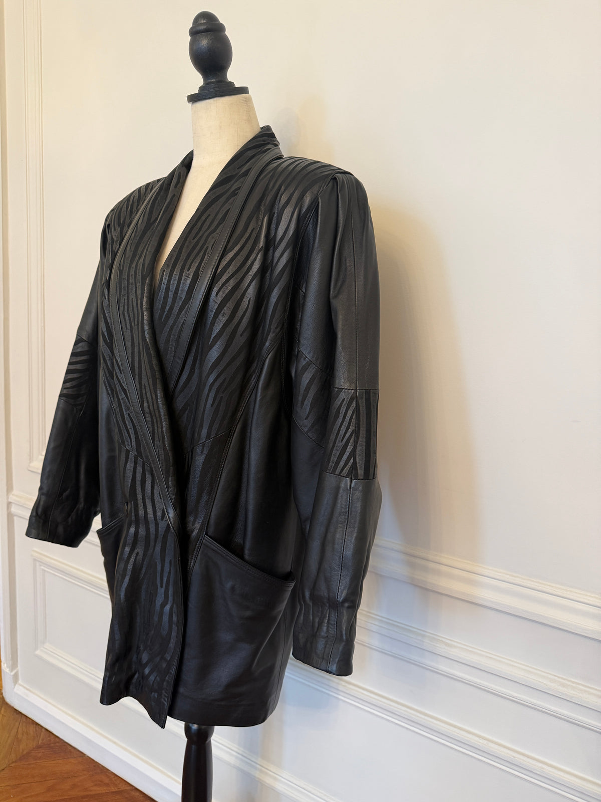 Leather Coat Zebra