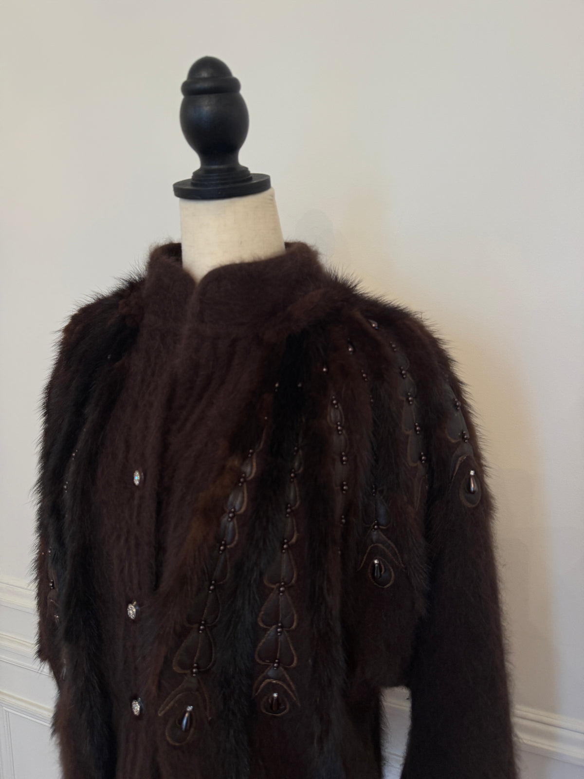 Angora and mink Cardigan