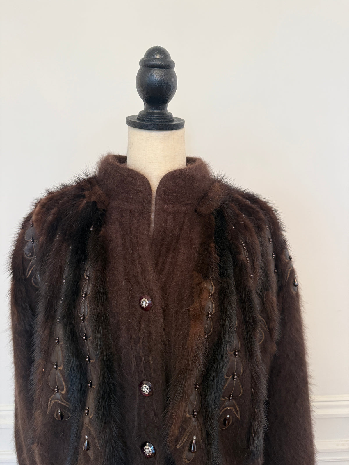 Angora and mink Cardigan