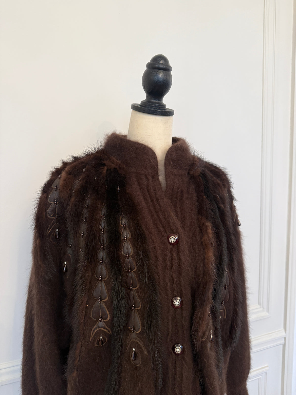 Angora and mink Cardigan