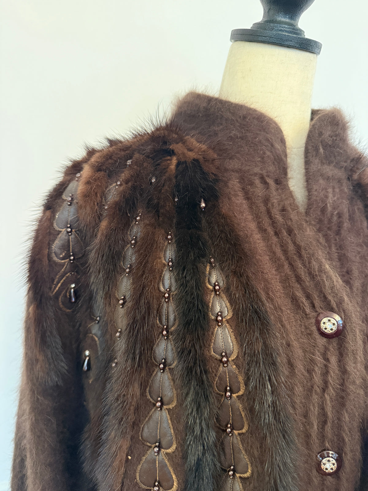 Angora and mink Cardigan
