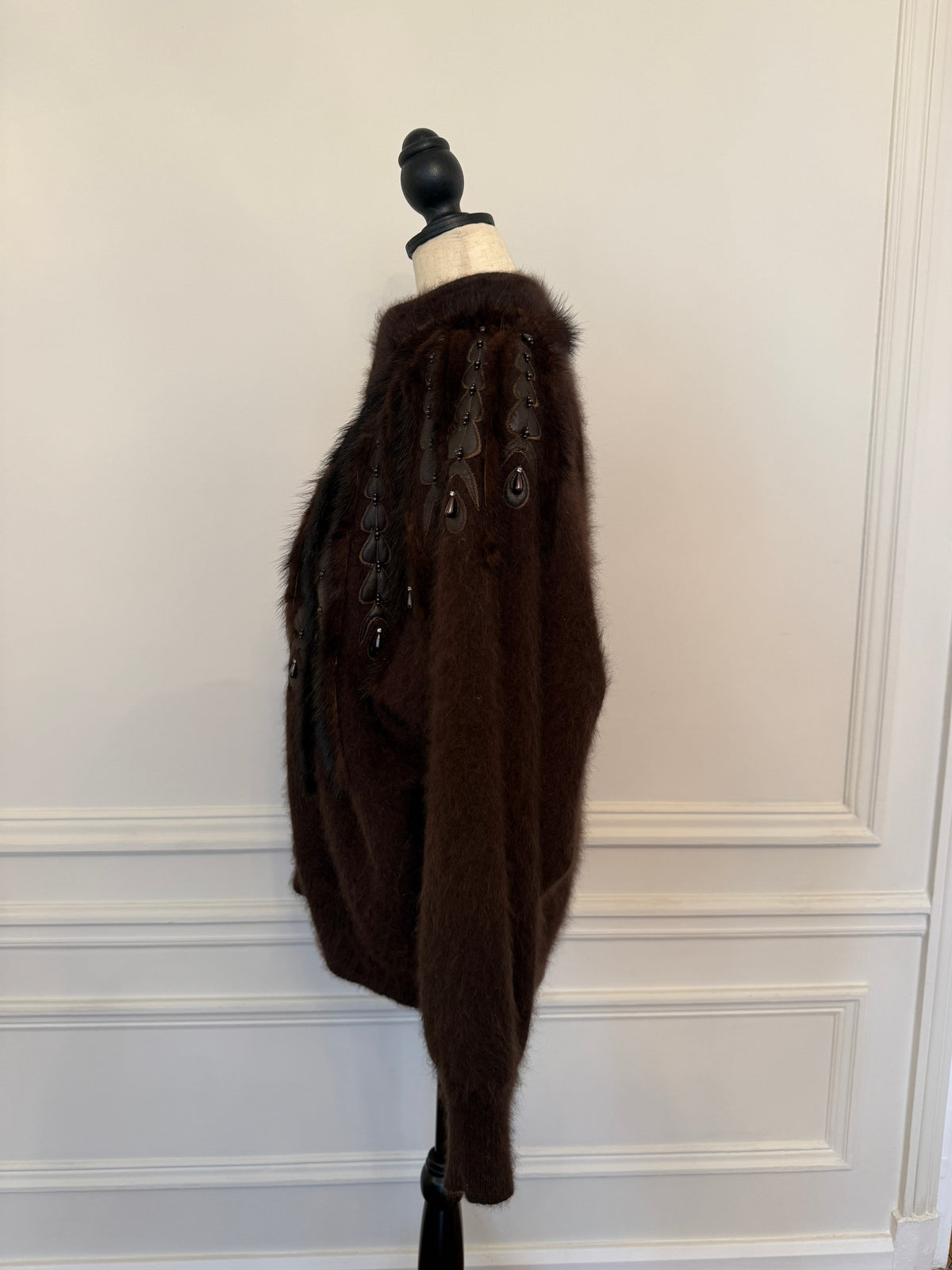 Angora and mink Cardigan