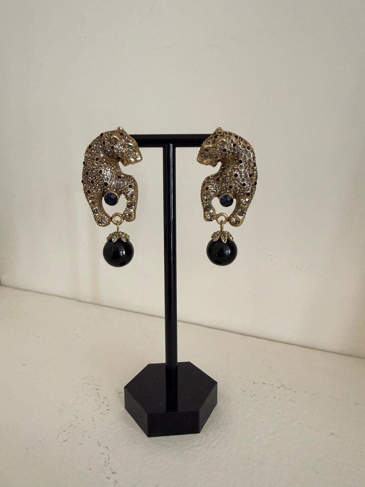Leopard Drop Earrings