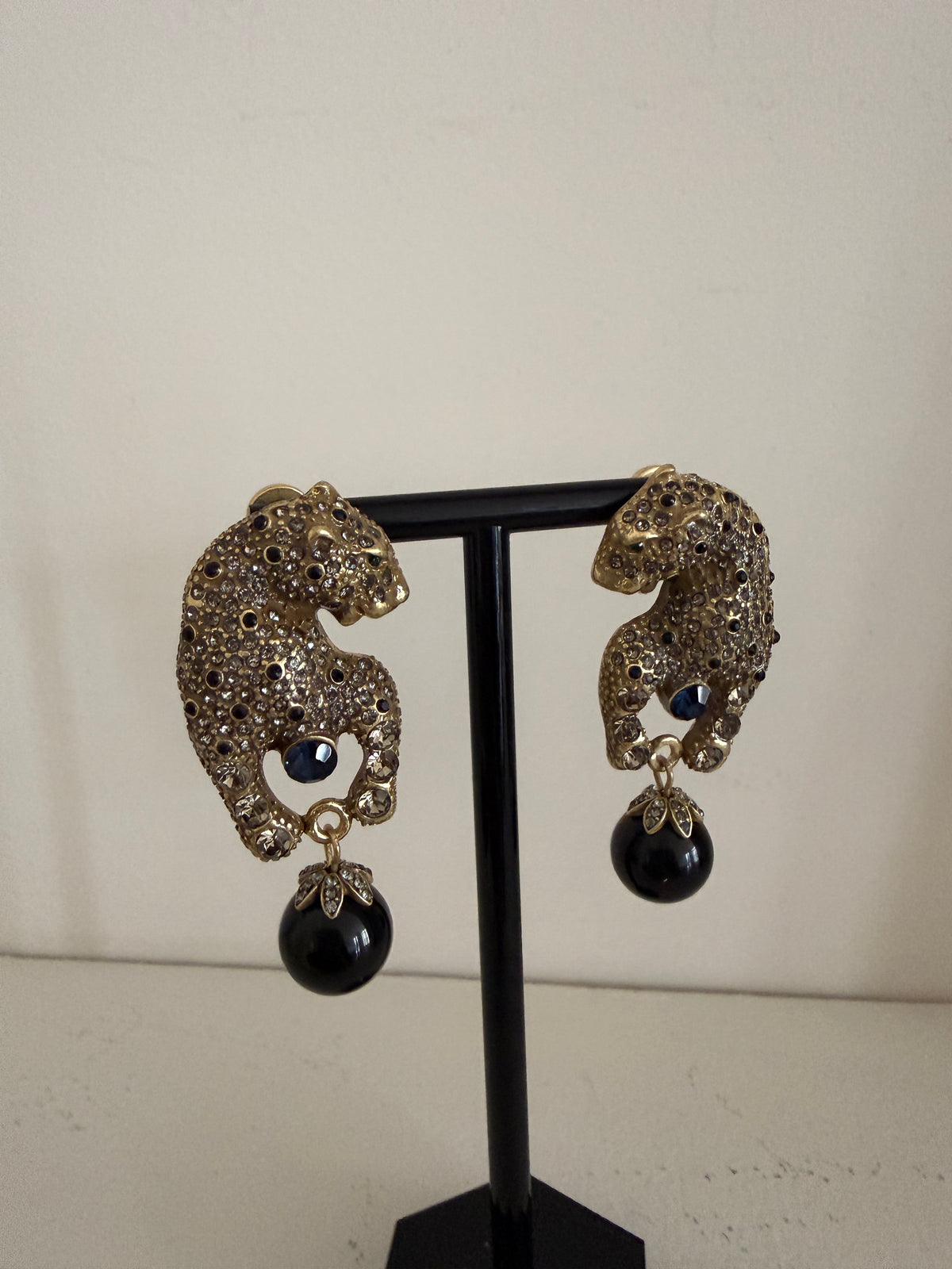 Leopard Drop Earrings
