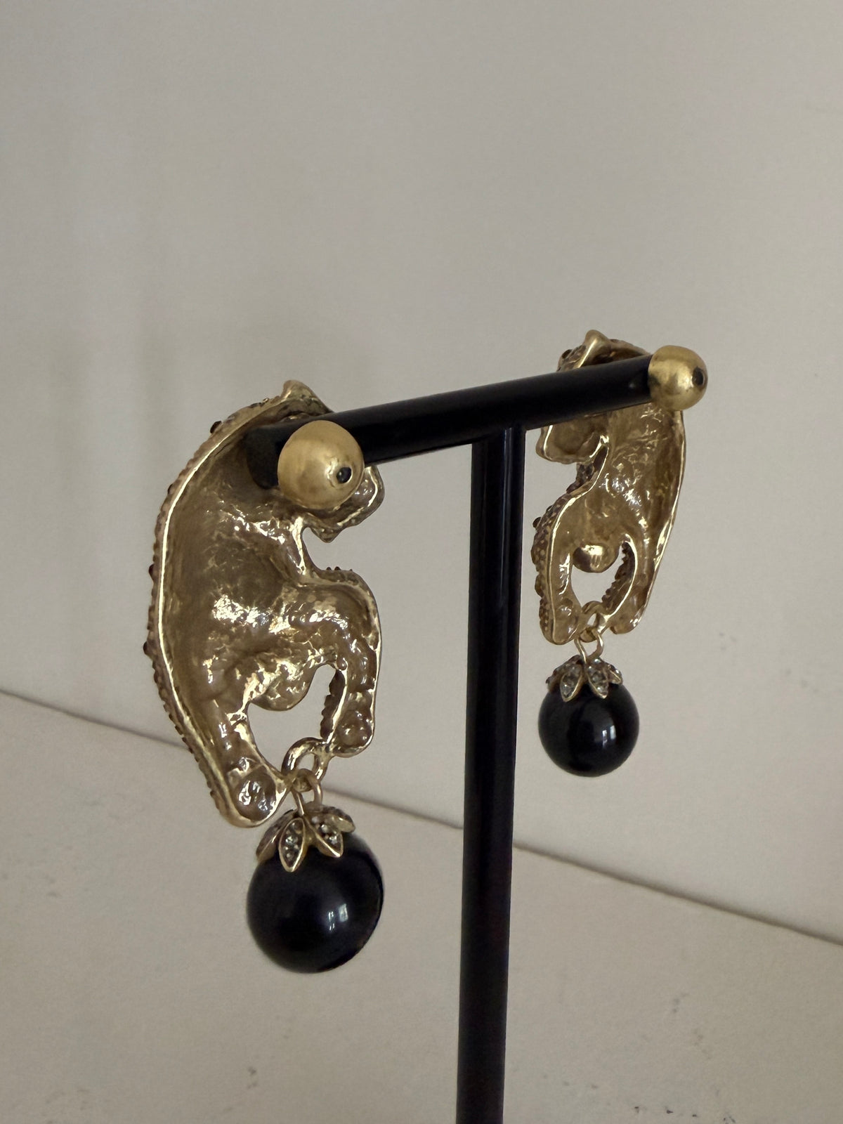 Leopard Drop Earrings