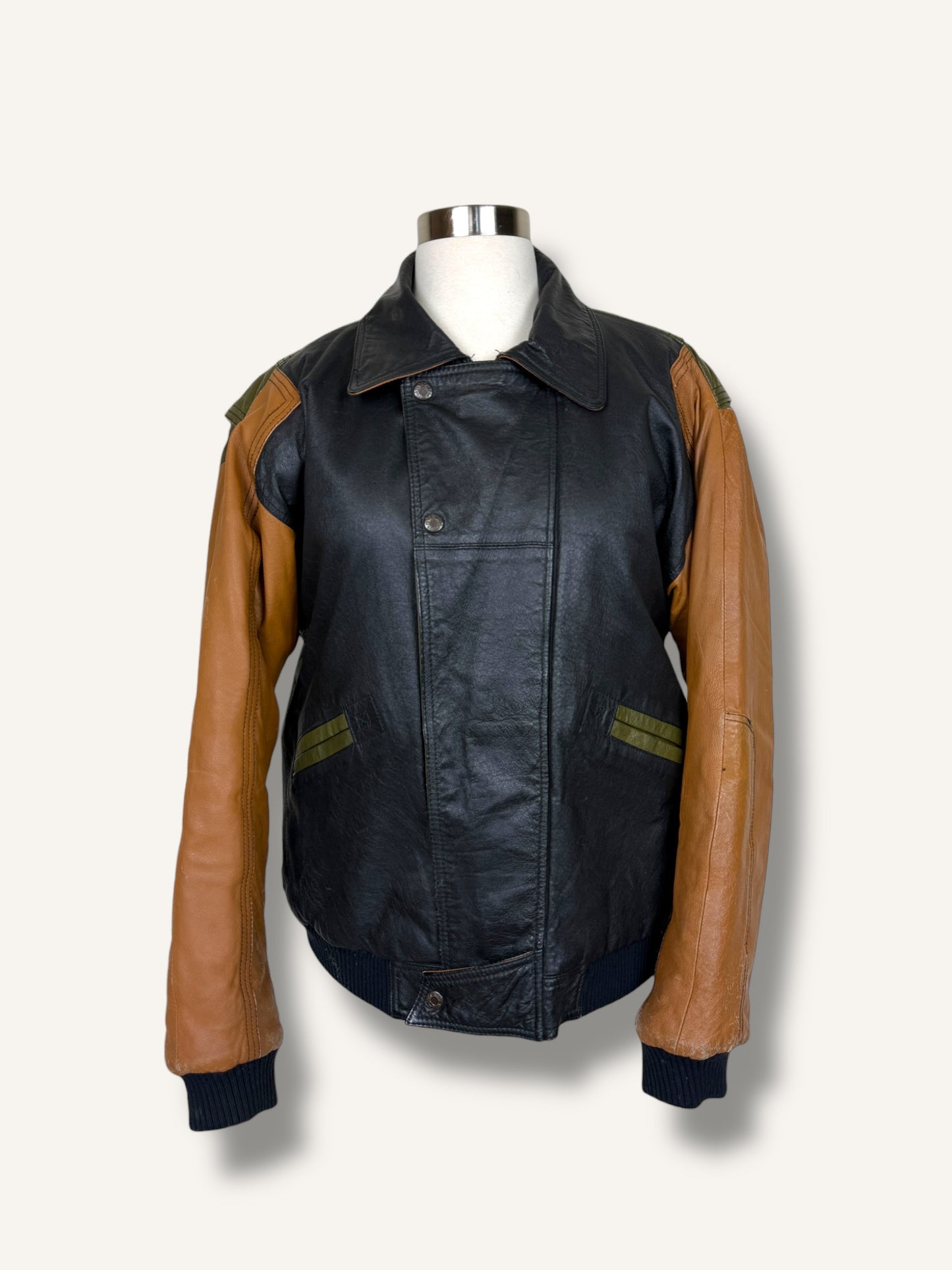 Color-Block Bomber Jacket