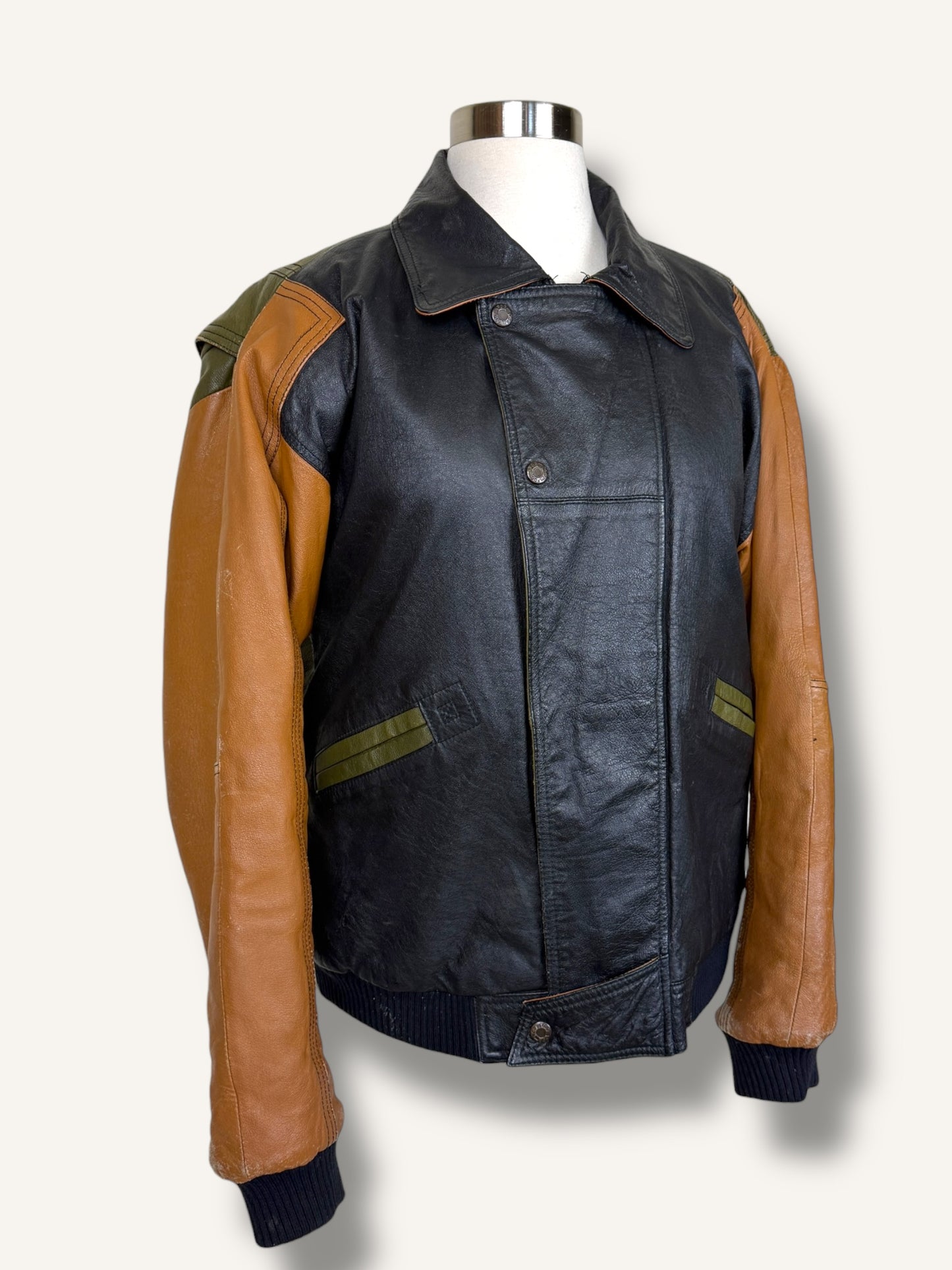 Color-Block Bomber Jacket