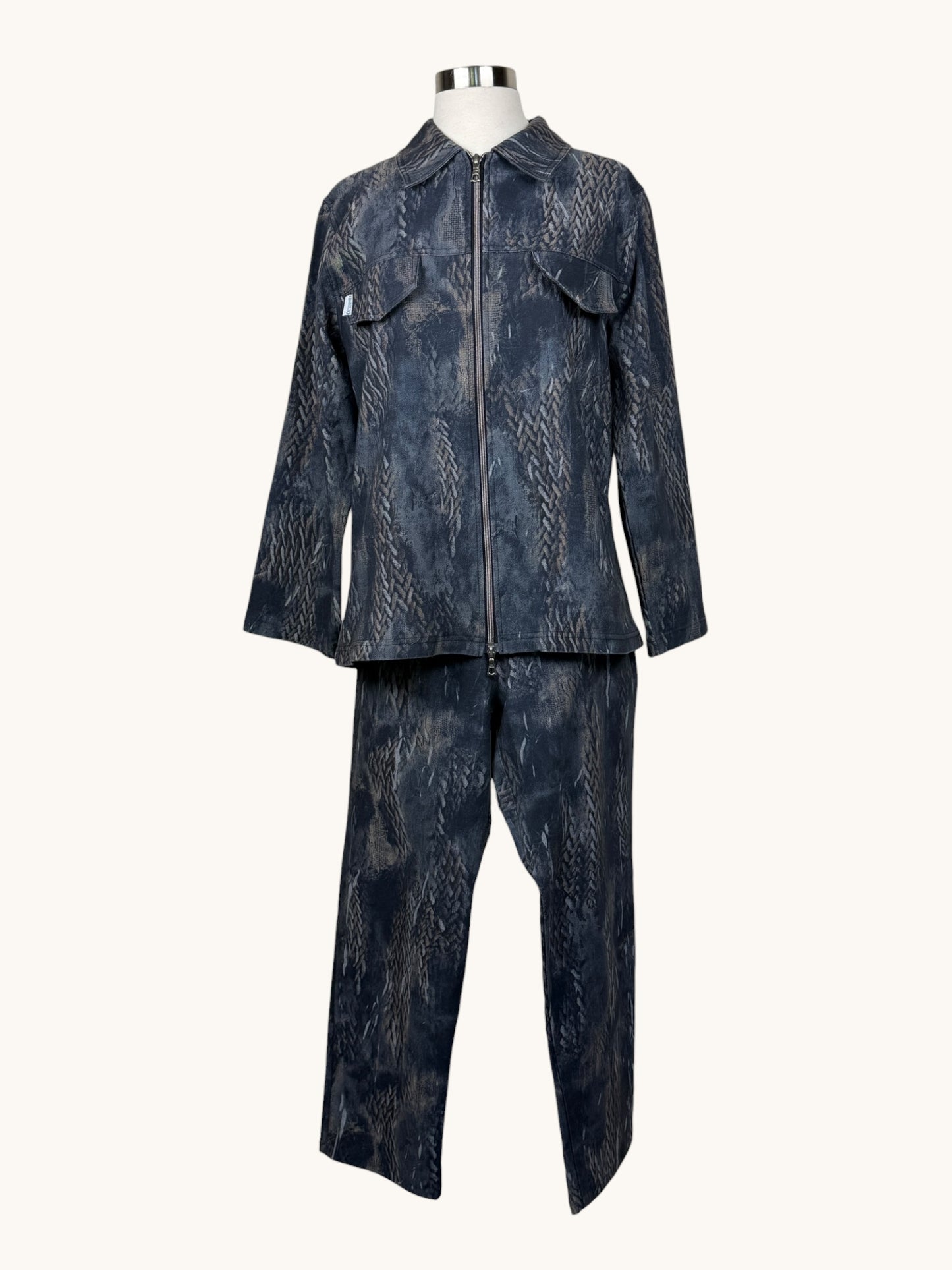 Printed Denim and Jacket Set