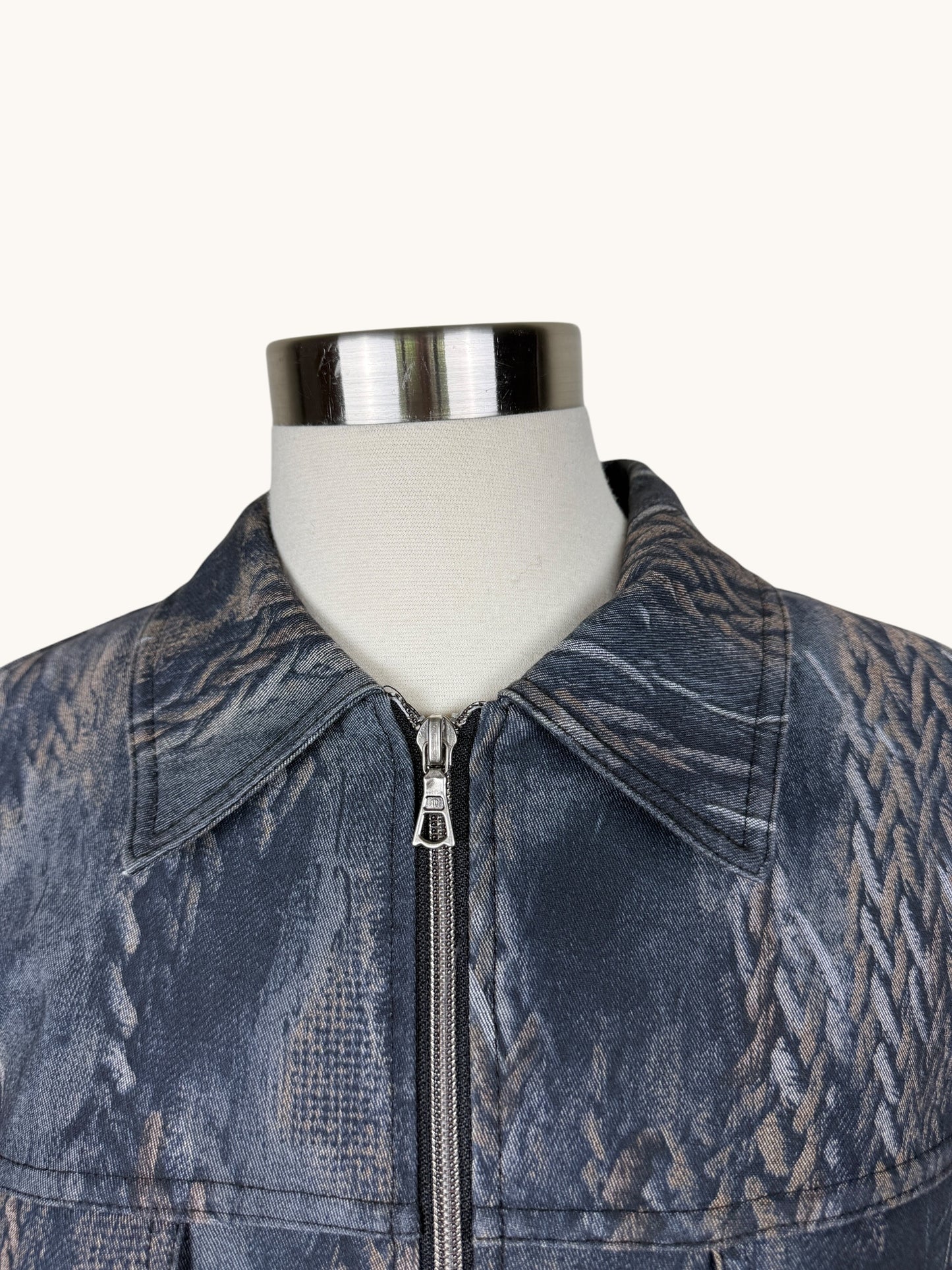 Printed Denim and Jacket Set