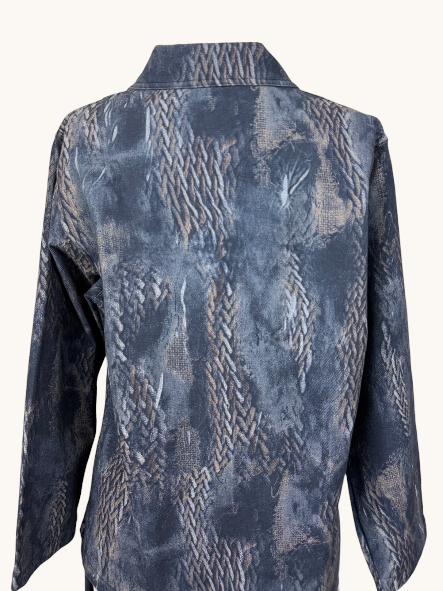 Printed Denim and Jacket Set