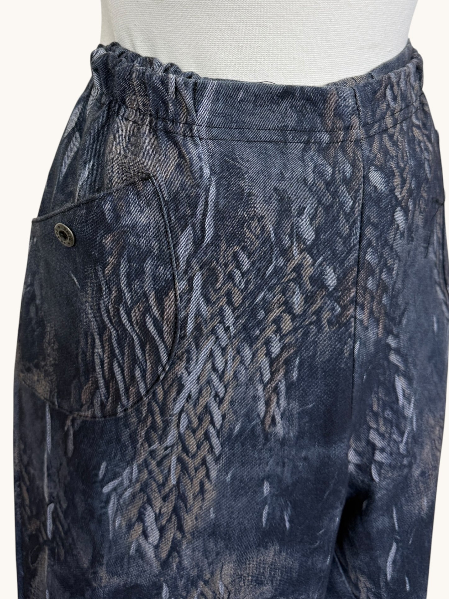 Printed Denim and Jacket Set