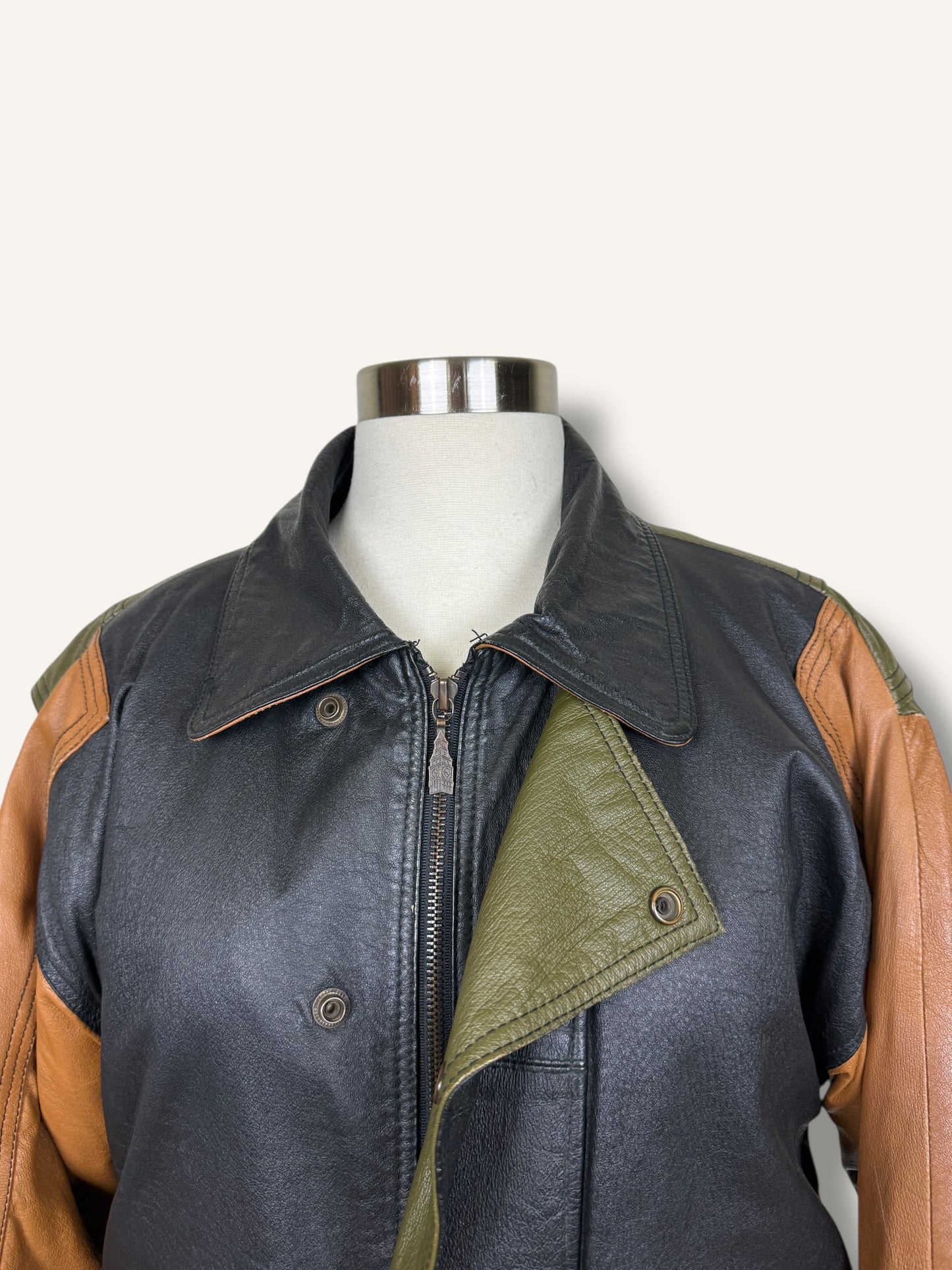 Color-Block Bomber Jacket