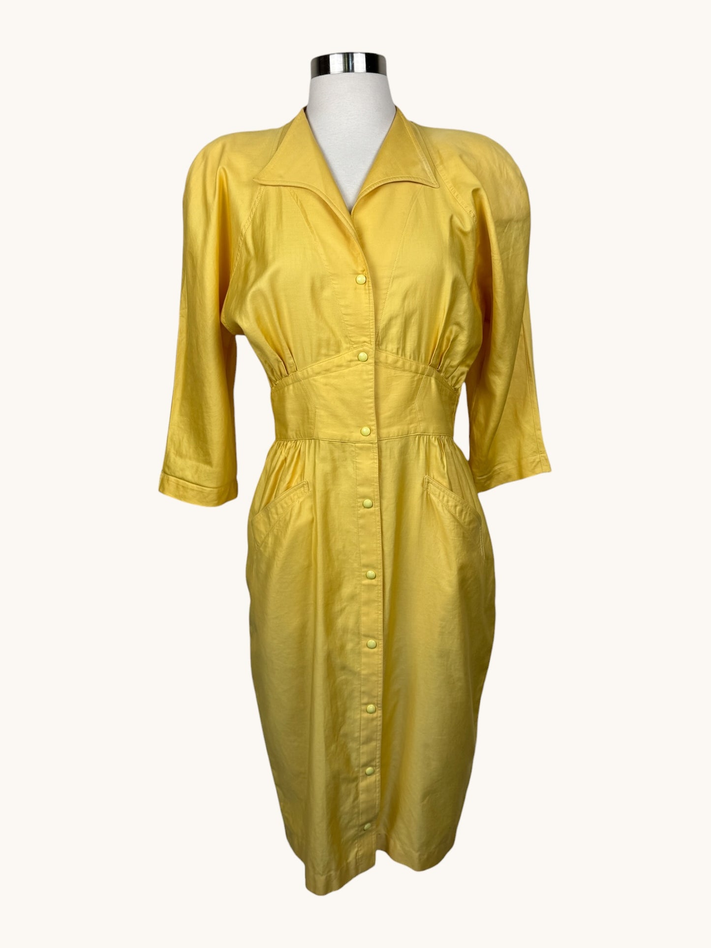 Mugler Yellow Dress