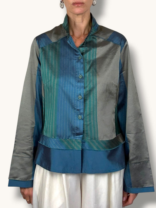 Silk Graphic Blouse
