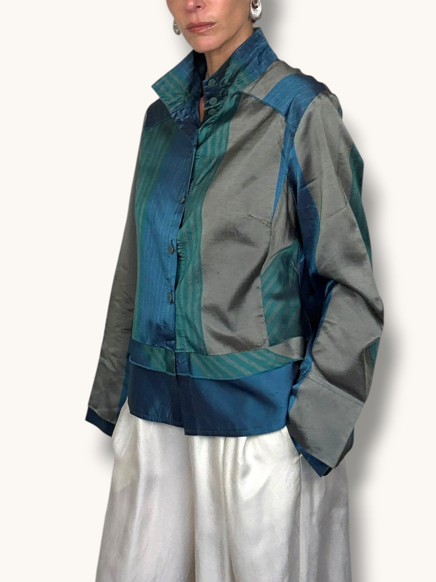Silk Graphic Blouse