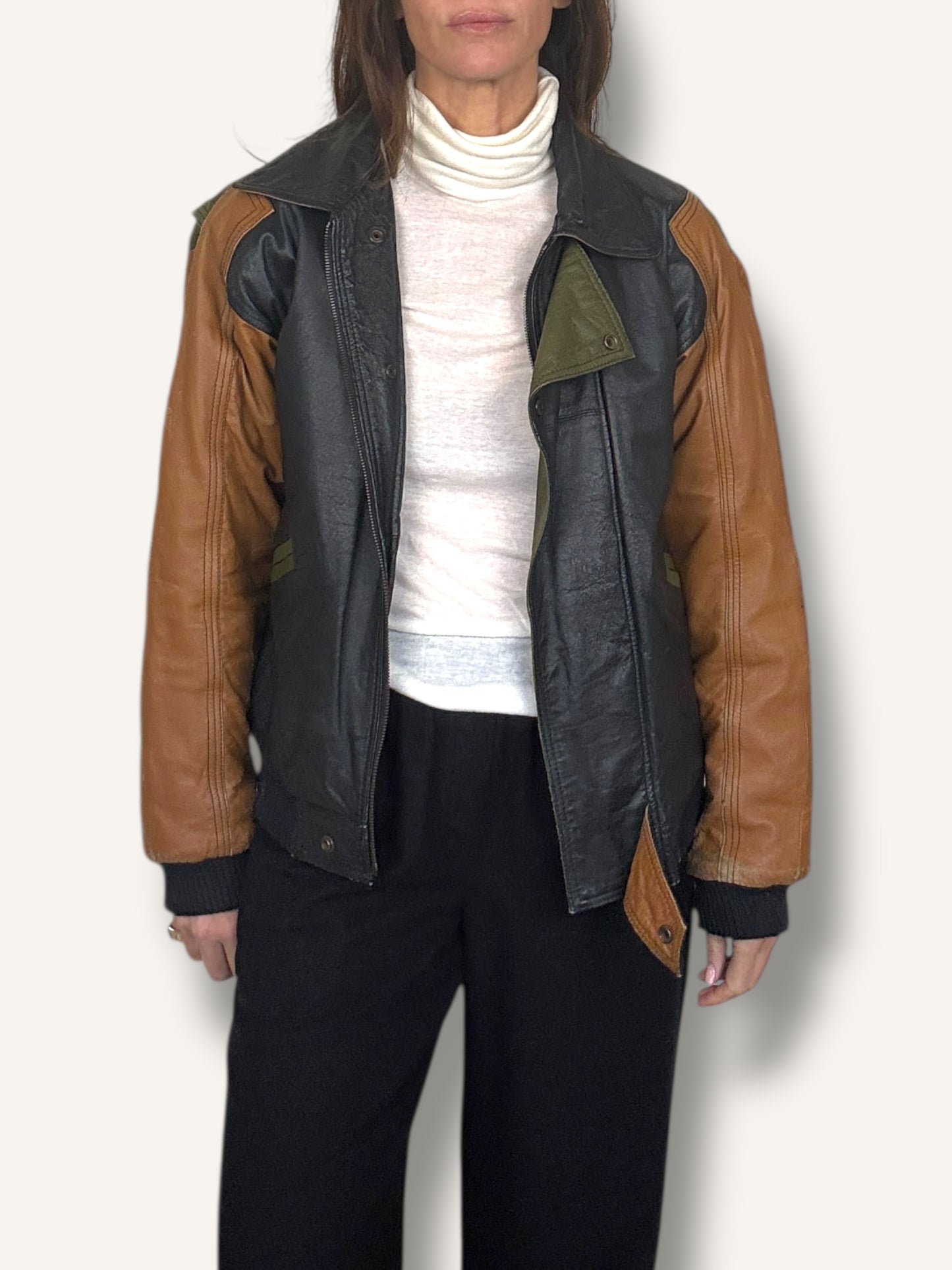 Color-Block Bomber Jacket