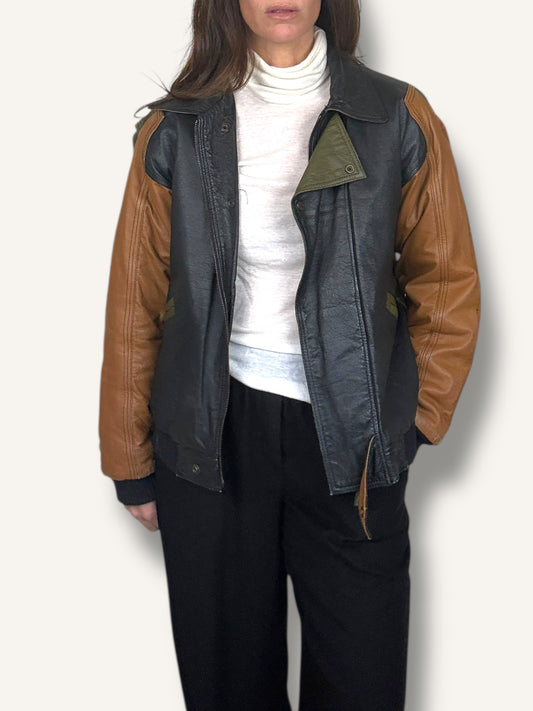 Color-Block Bomber Jacket