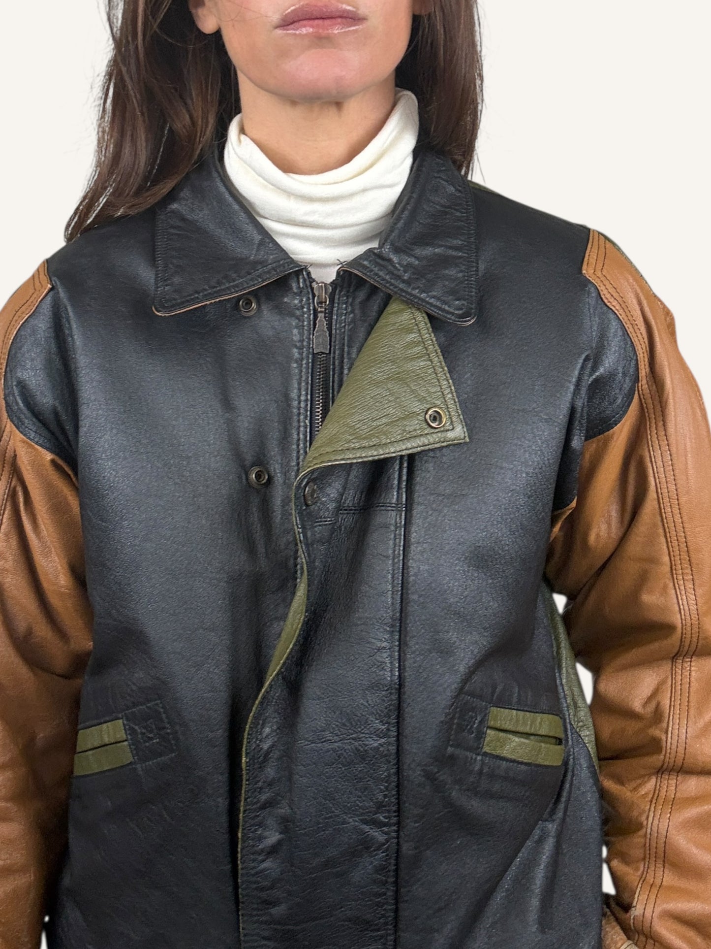 Color-Block Bomber Jacket