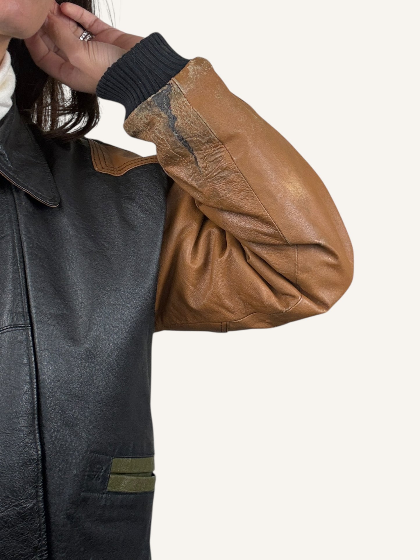 Color-Block Bomber Jacket