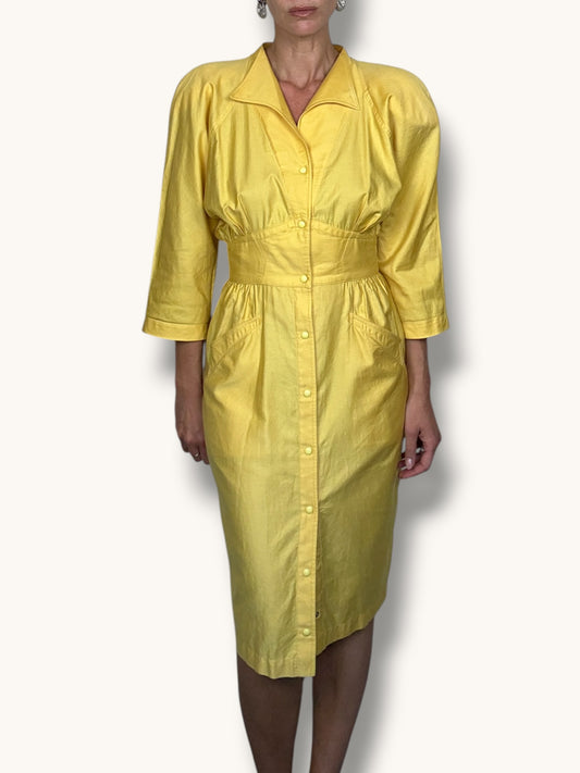 Mugler Yellow Dress