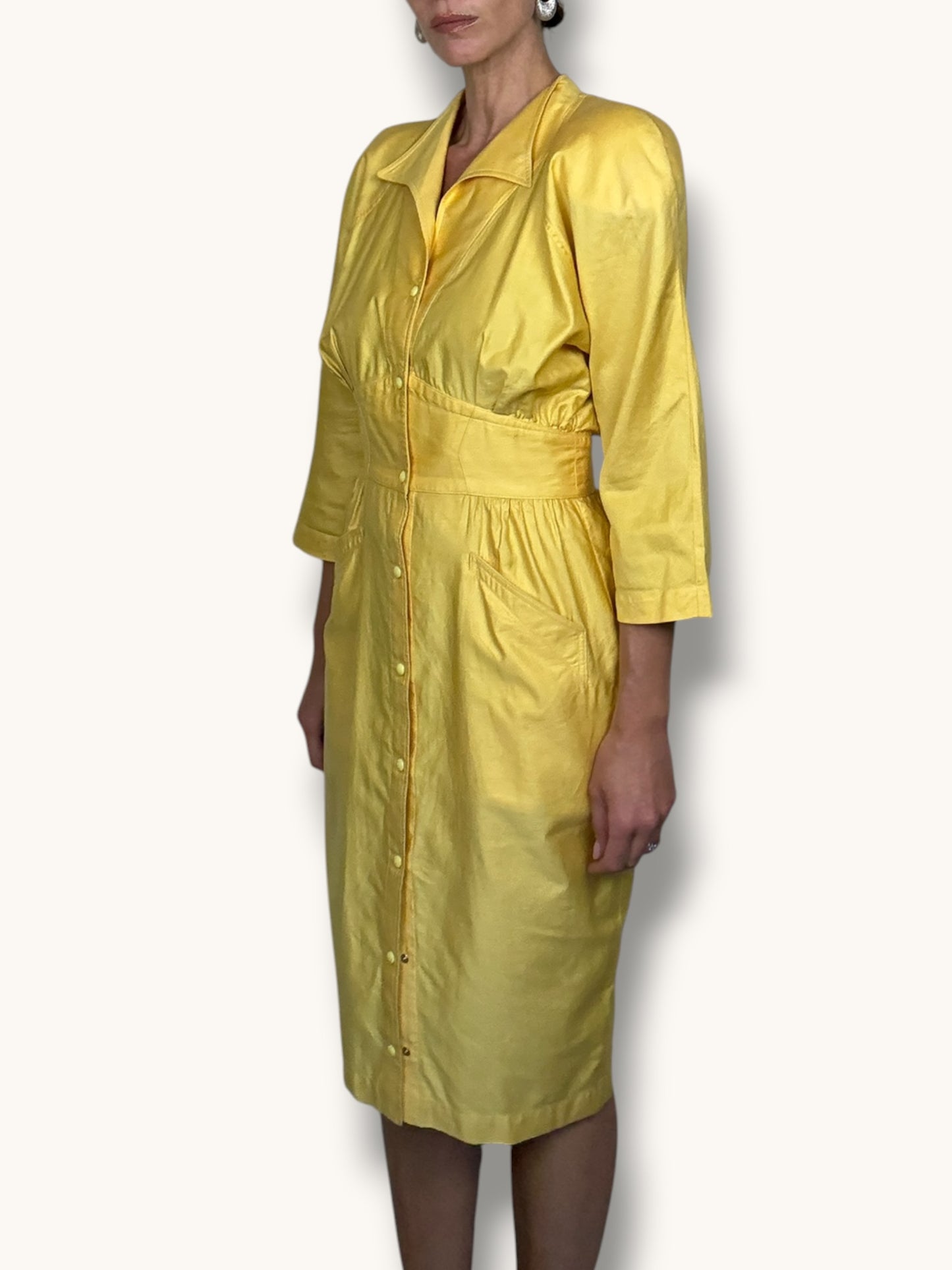 Mugler Yellow Dress