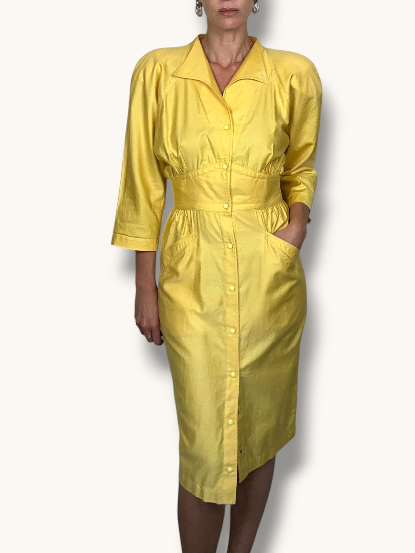 Mugler Yellow Dress