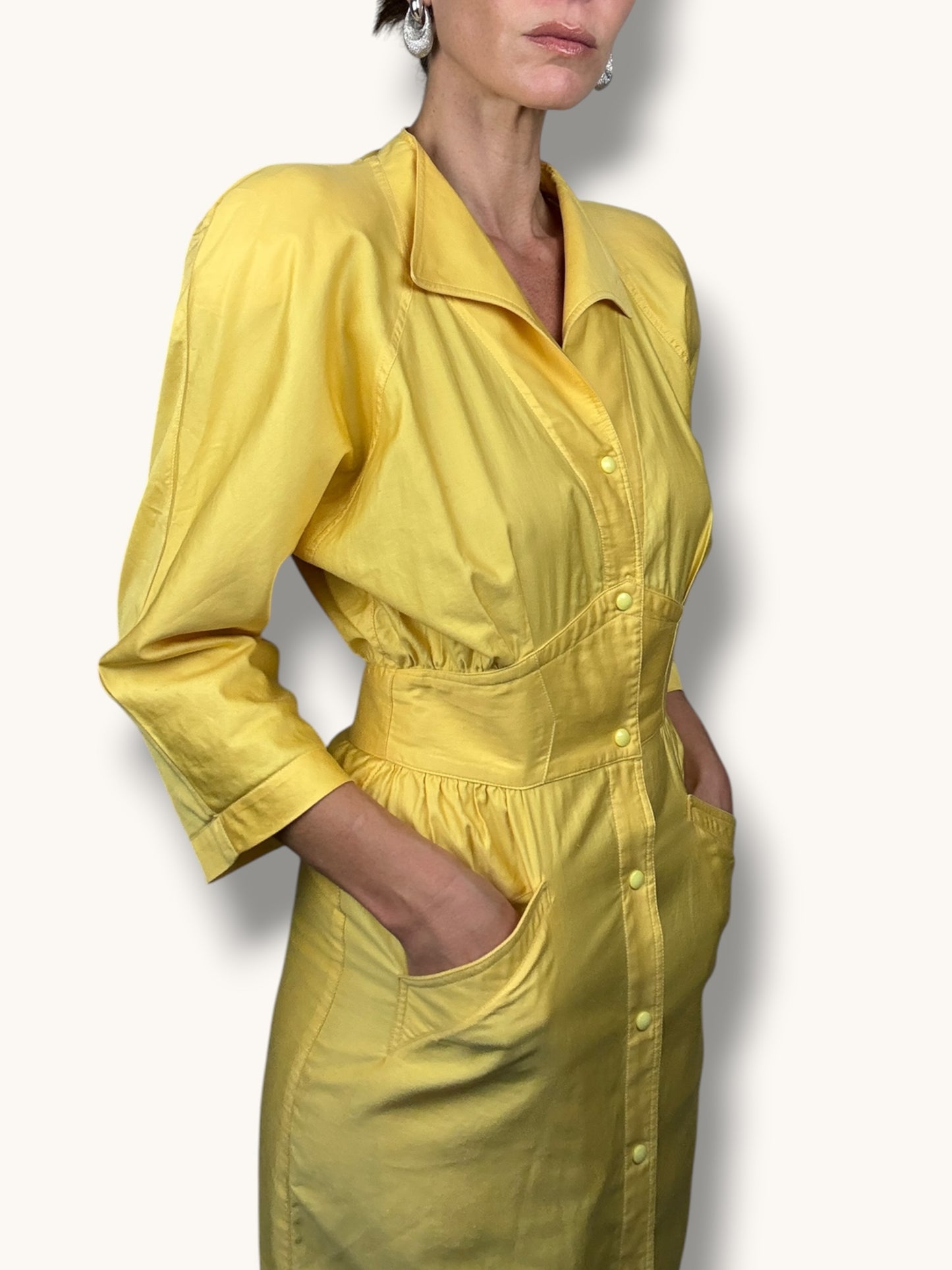 Mugler Yellow Dress