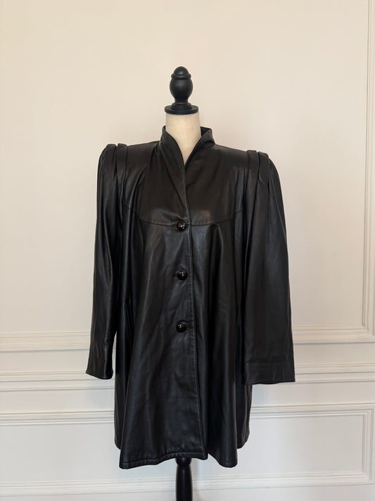 A-Line Leather Coat